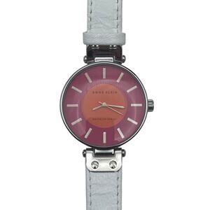 Anne Klein Sherbet Colored Women's Watch 34mm WR 100 Feet - New Battery Leather